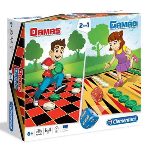 Clementoni - Damas + Gamão (2 em 1)