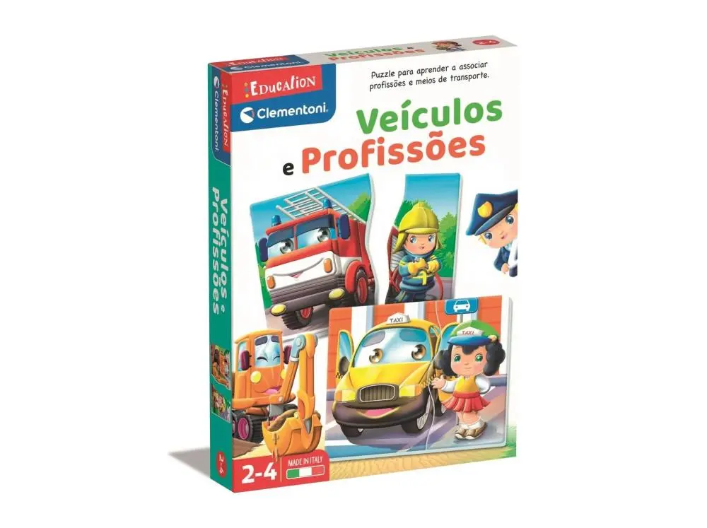 Jogos Educativos - Puzzle Veículos e Profissões - Clementoni