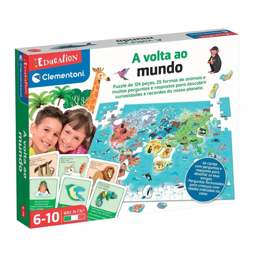 Jogos Educativos - A Volta ao Mundo (Puzzle) - Clementoni