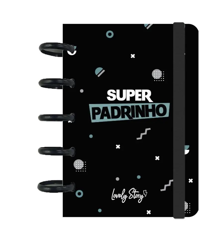 Lovely Story - Caderno A6 de Argolas "Super Padrinho"