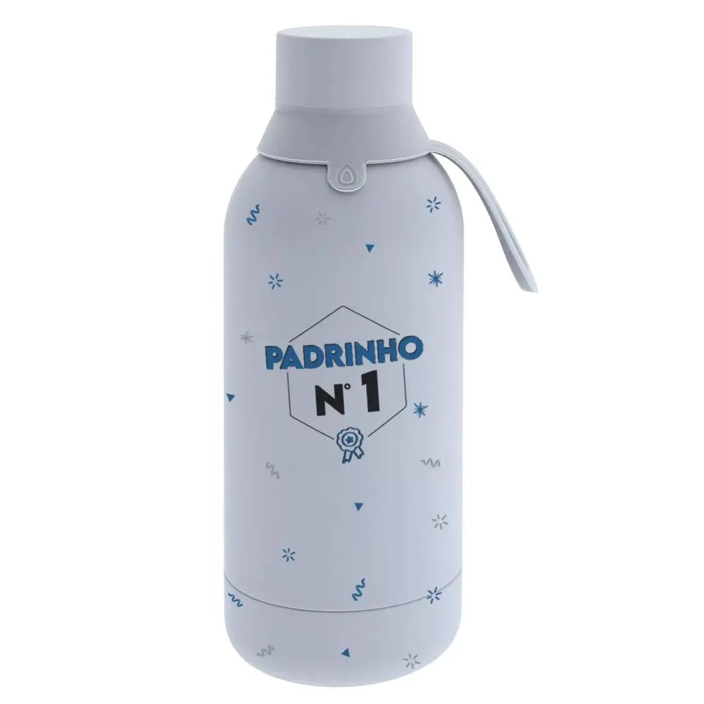 Garrafa de Aço 500ml "Padrinho Nº1" - Lovely Story