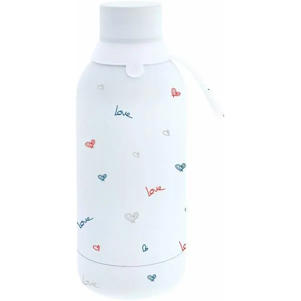 Garrafa Térmica Branca C/ Corações "Ice Love" 500ml - Lovely Story