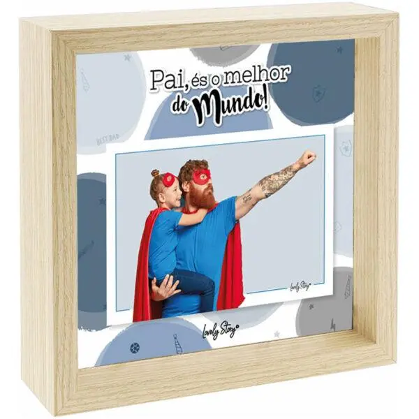 Moldura de Madeira "Pai És o Melhor do Mundo" - Lovely Story