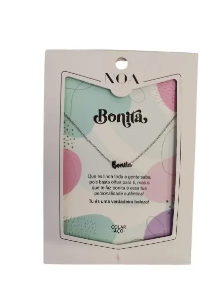 Colar de Aço Prateado "Bonita" - Noa Story