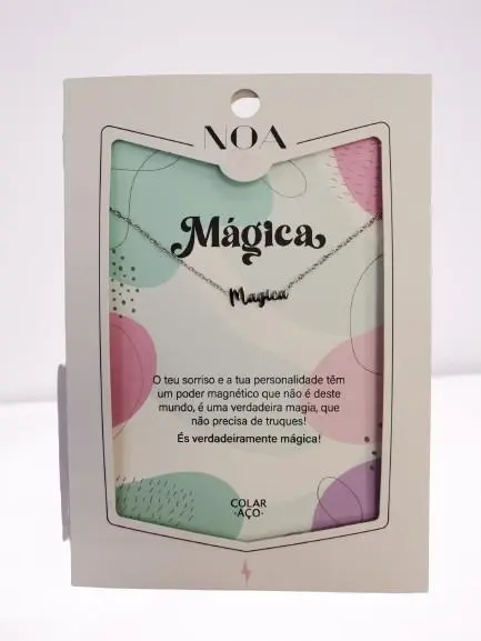 Colar de Aço Prateado "Mágica" - Noa Story