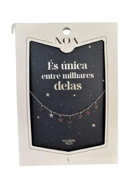 Pulseira de Aço Prateada "És Única Entre Milhares Delas" - Noa Story