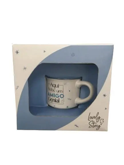 Chávena de Café "Aqui Bebe Um Amigo Genial" - Lovely Story