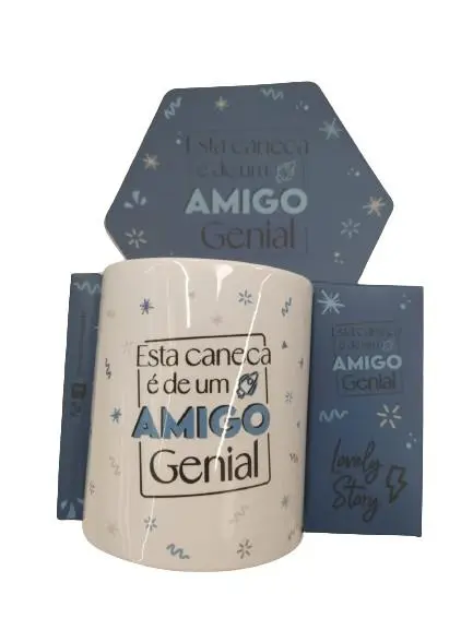 Caneca "Esta Caneca É De Um Amigo Genial" - Lovely Story