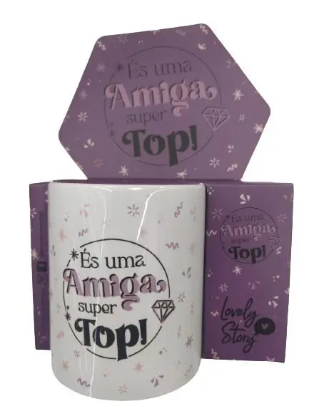 Caneca "És uma Amiga Super Top!" - Lovely Story