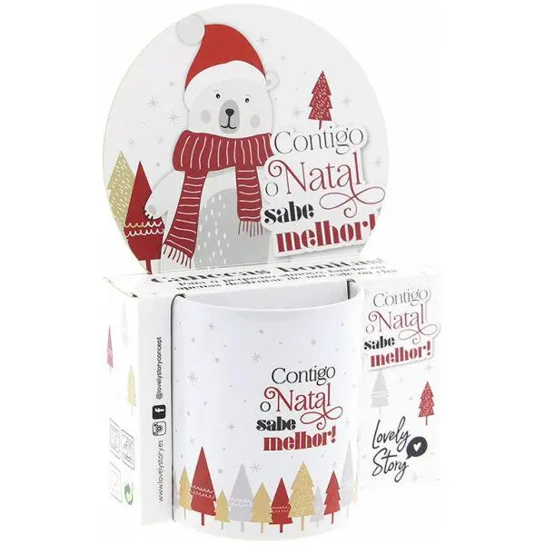 Caneca Natal "Contigo o Natal Sabe Melhor!!!" - Lovely Story