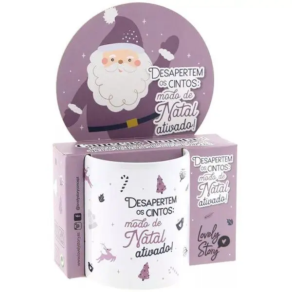 Caneca Natal "Desapertem Os Cintos: Modo de Natal Ativado!" - Lovely Story