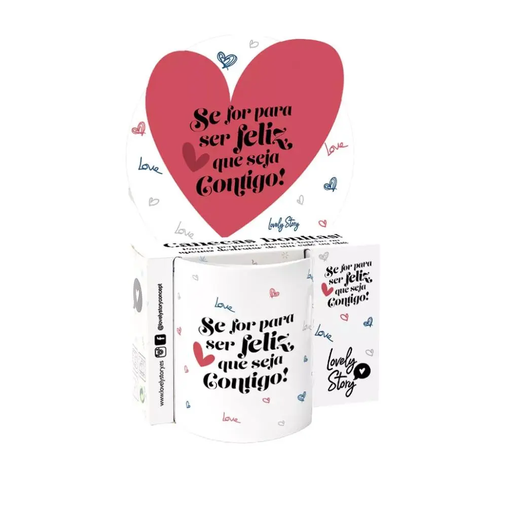 Caneca Ser For Para Ser Feliz, Que Seja Contigo! - Lovely Story