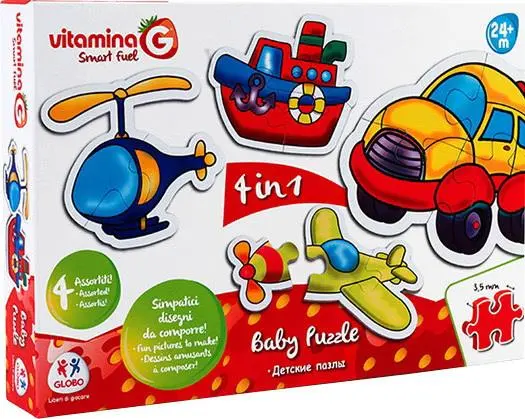 Puzzle de Bebé Veículos 4 em 1