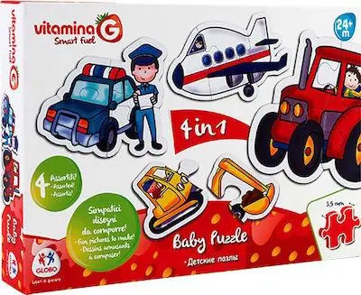 Puzzle de Bebé Máquinas 4 em 1