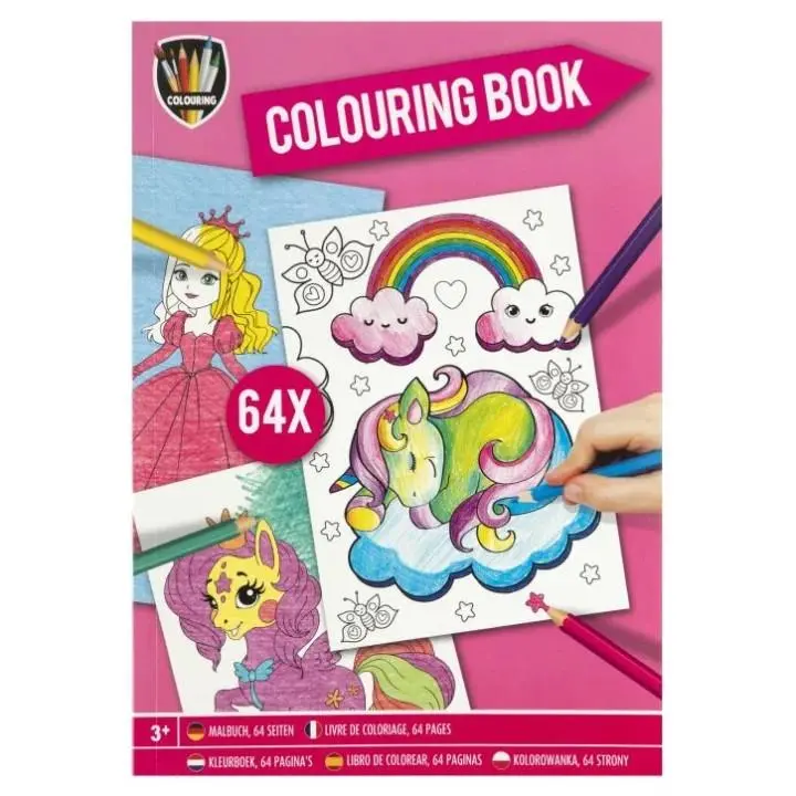 Livro Para Colorir A4 24 Folhas (Rosa) - Colouring
