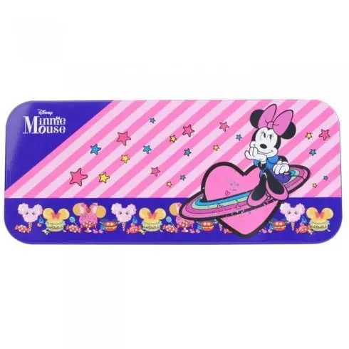Lata Minnie de Maquilhagem Metálica Retangular Lip Gloss e Sombras