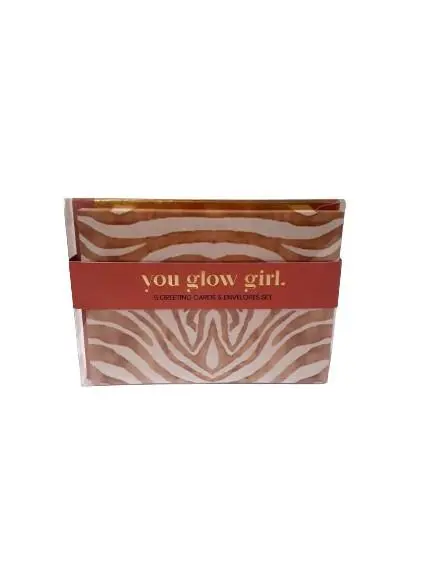 Conjunto de Cartões com Envelopes "You Glow Girl" - Funky Fish
