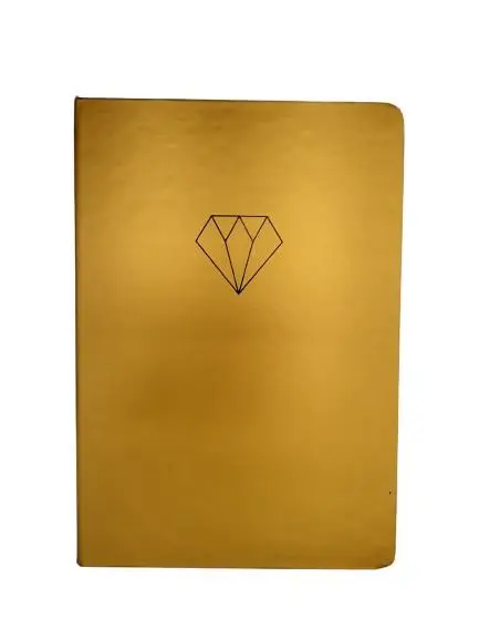 Bloco de Capa Dura Dourado com Diamante A5 "You Glow Girl" - Funky Fish