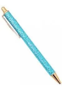 Caneta Azul Clara com Brilhantes "Babe" - Funky Fish