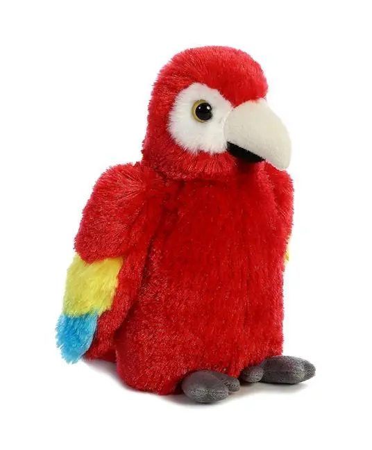Peluche Papagaio Scarlet Macaw 20.32cm - Mini Flopsie