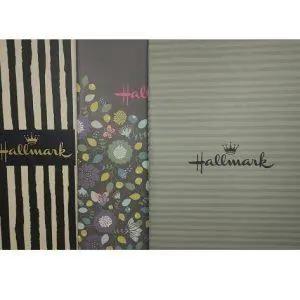 Conjunto de 3 Cadernos Preto, c/ Flores e Verde - Hallmark