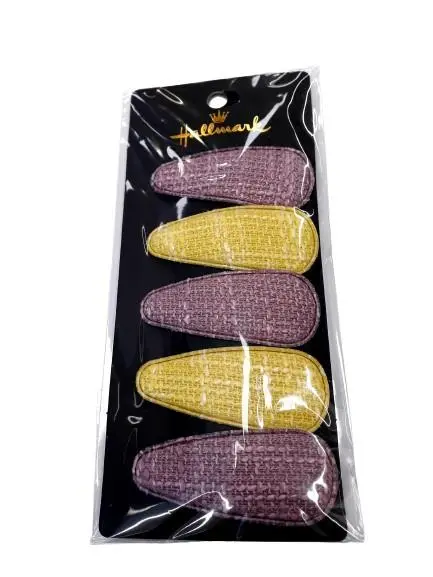 Ganchos de Cabelo Amarelo e Roxo - Hallmark
