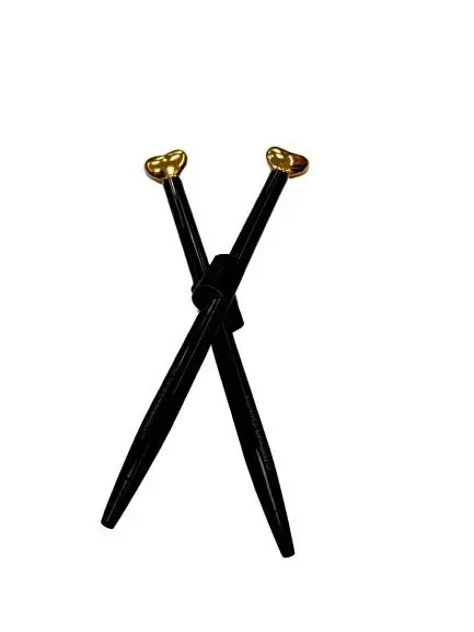 Caneta Preta com Coração Dourado - Hallmark