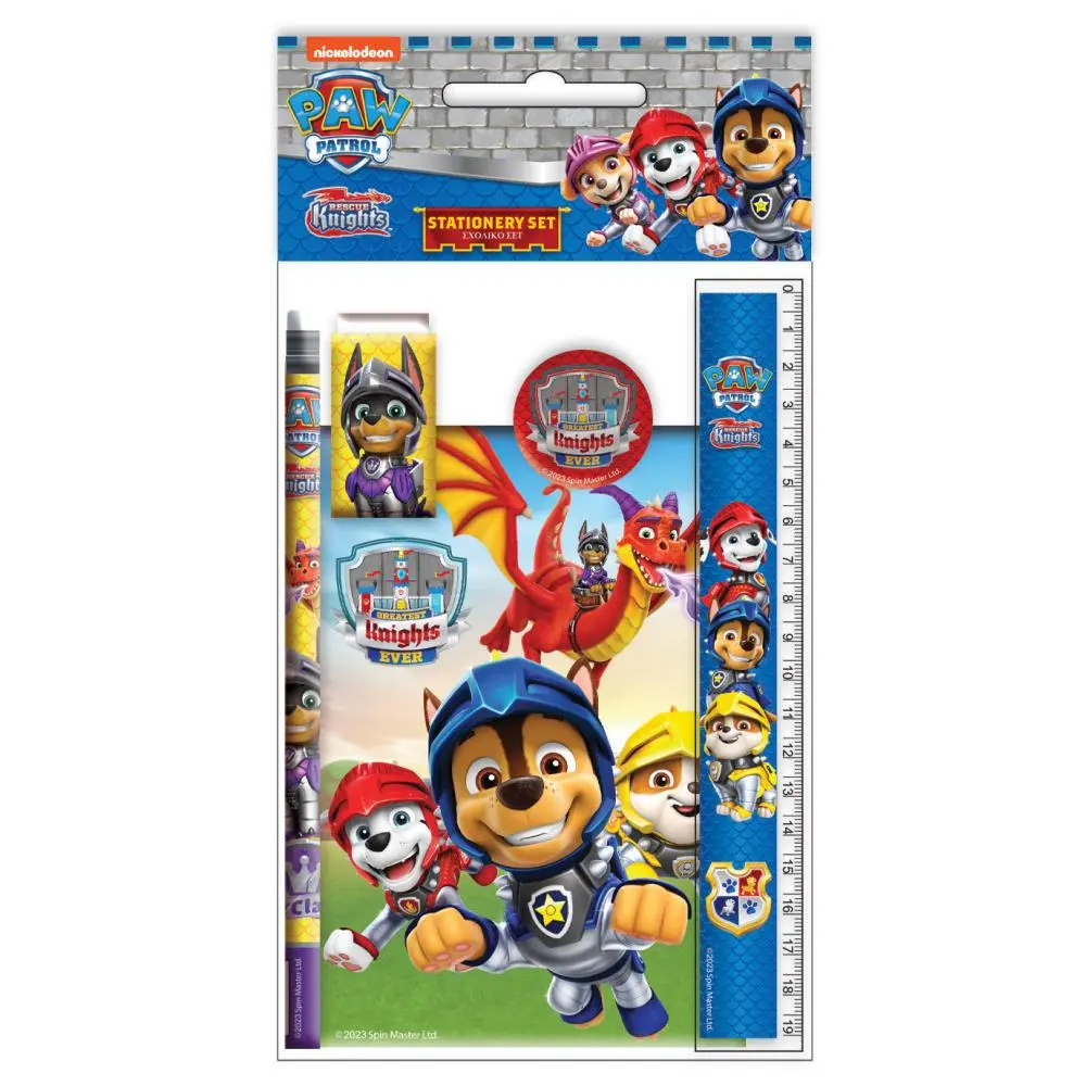 Conjunto de Escrita (5 pcs) "Rescue Knights" - Patrulha Pata
