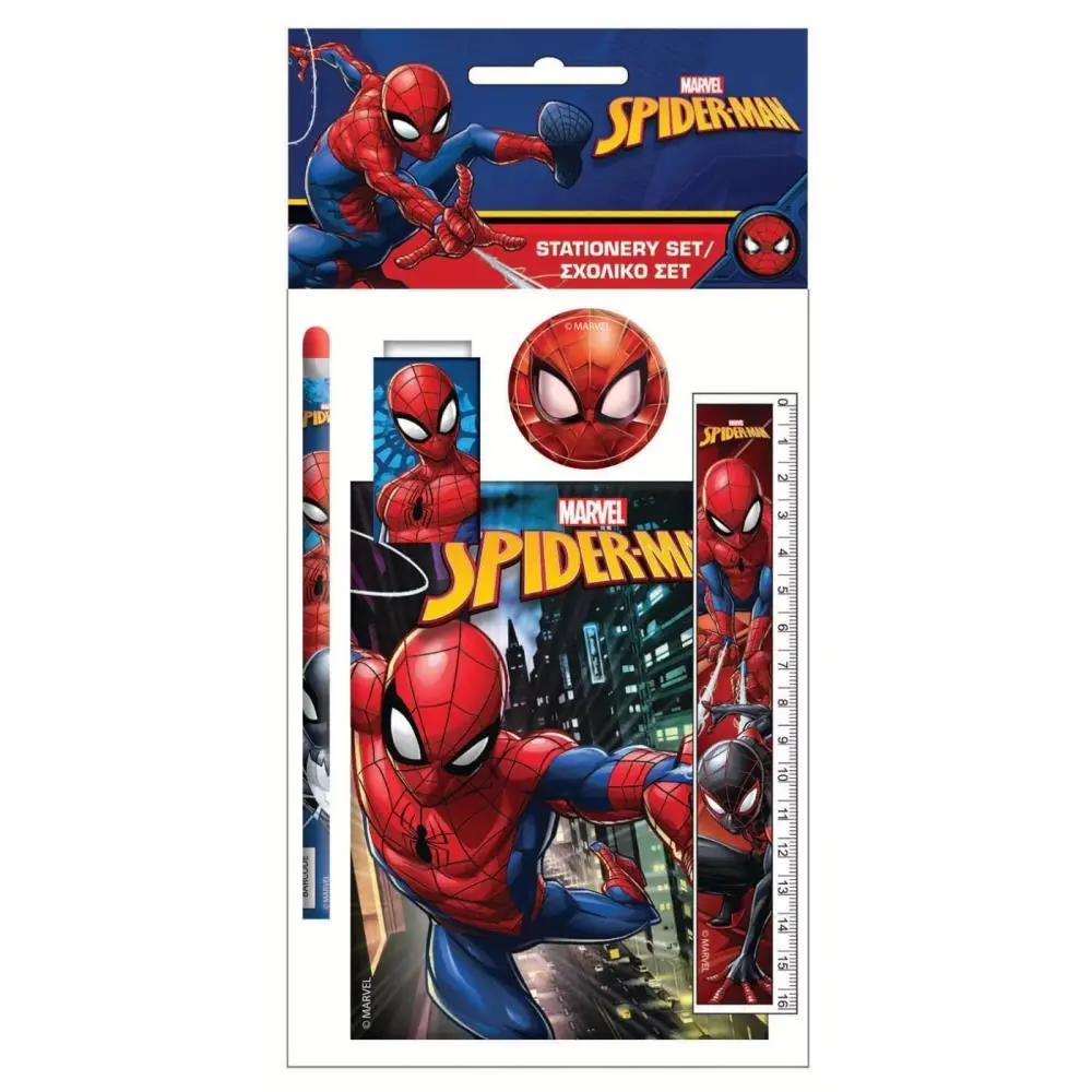 Conjunto de Escrita (5 pcs) "Blue Net" - Spiderman