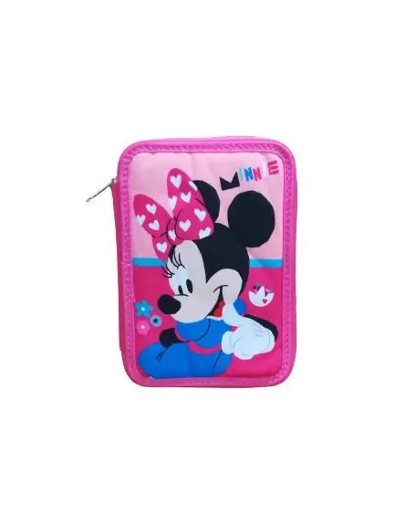 Estojo Duplo Completo Rosa - "Hearts" - Minnie