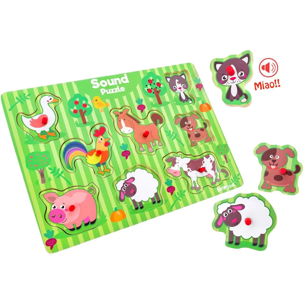 Puzzle Sonoro - Animais de Quinta +10m - Sir Wood