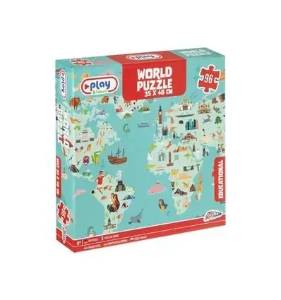 Puzzle 96 pcs Mundo 35x48cm