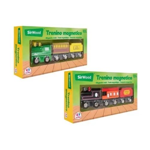 Comboio Madeira Magnético 2 Cores - Sirwood - Globo