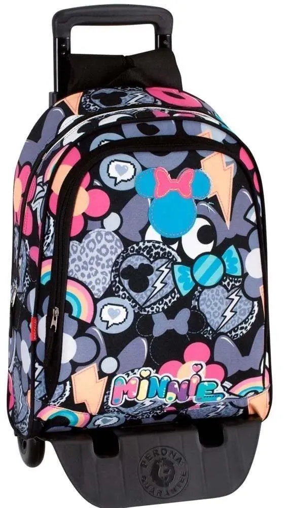 Mochila Escolar c/ Trolley Destacável Cinzenta - Patch - Minnie