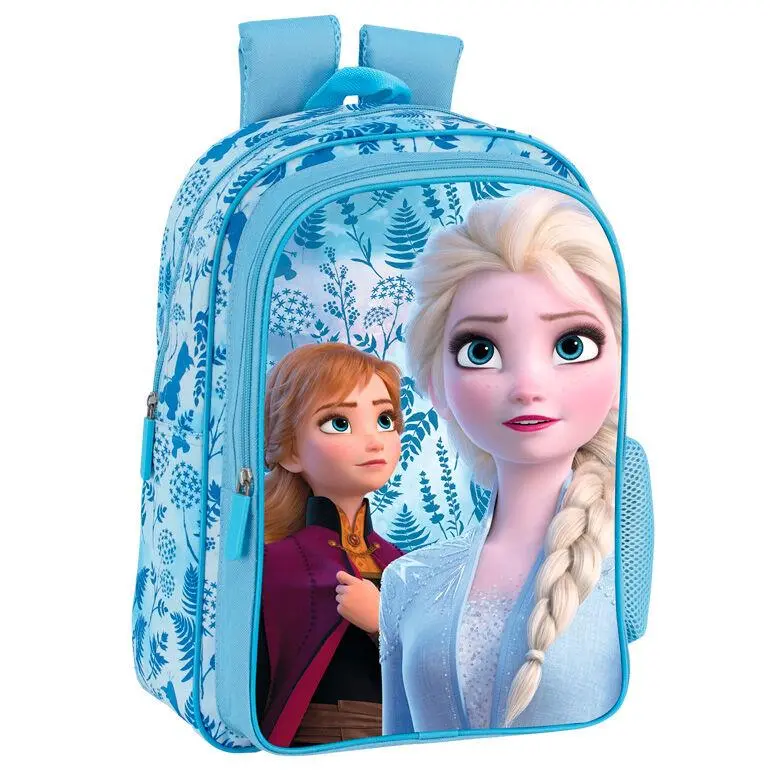 Mochila Infantil Cor Azul Com Elsa e Frozen Em 3D - Frozen