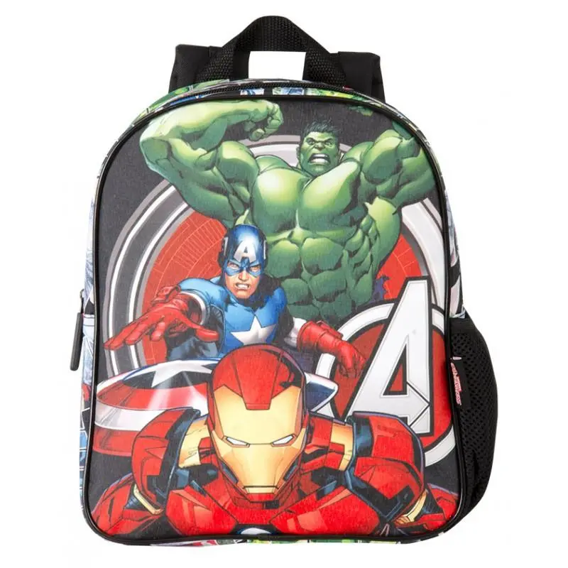Mochila Infantário Preta com 3 Personagens "Cosmic" - Avengers