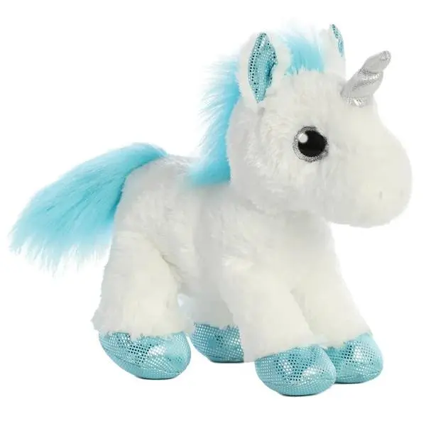 Peluche Unicórnio Frosty Branco e Azul 30,5cm - Sparkle Tales - Aurora