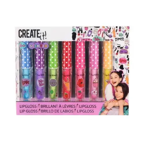 Batom Lipgloss c/ Glitter e Cheiro (7 unids) - Create It!
