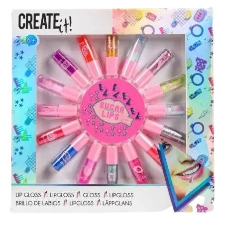 Batom Lipgloss Mini Sugar Lips (16 unids) - Create It!