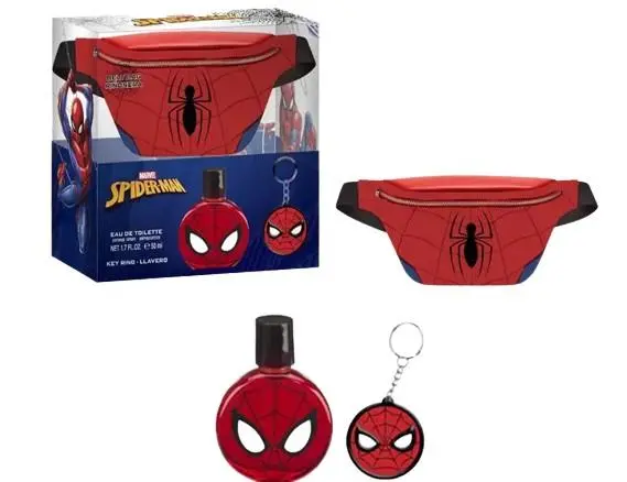 Conjunto de Bolsa de Cintura com Perfume 50ml e Porta Chaves - Spiderman