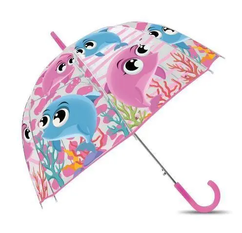 Guarda Chuva Transparente 48cm Baleias Pega Rosa - Water Revolution