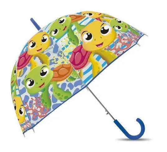 Guarda Chuva Transparente 48cm Tartarugas Pega Azul - Water Revolution