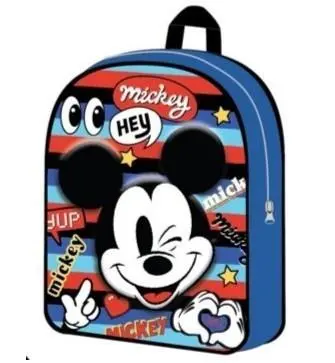 Mochila Infantil 3D com Cara e Riscas "Vintage" - Mickey