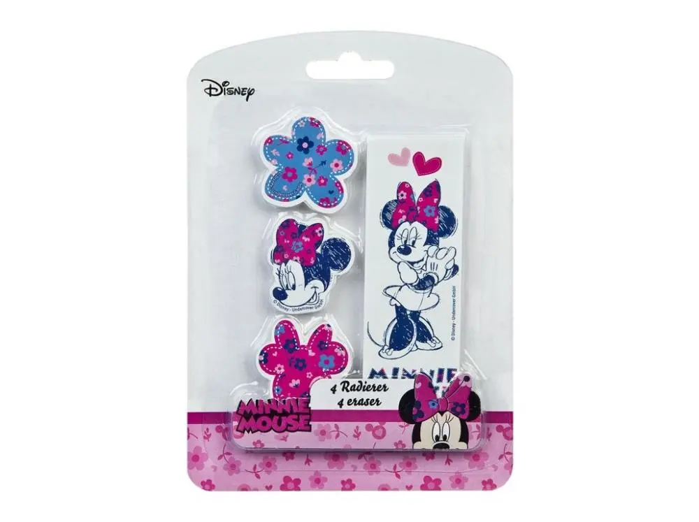 Conjunto de 4 Borrachas com figuras - Minnie