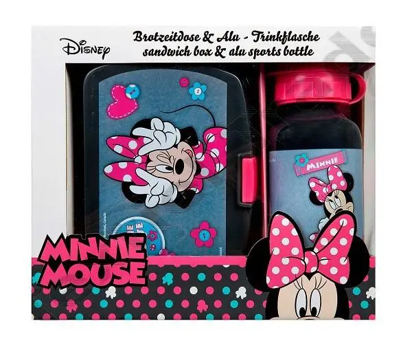 Conjunto Cantil e Sandwicheira Azul e Botões - Minnie