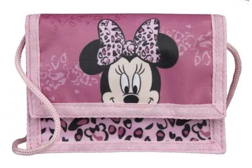 Carteira Rosa com Padrão Leopardo - Minnie