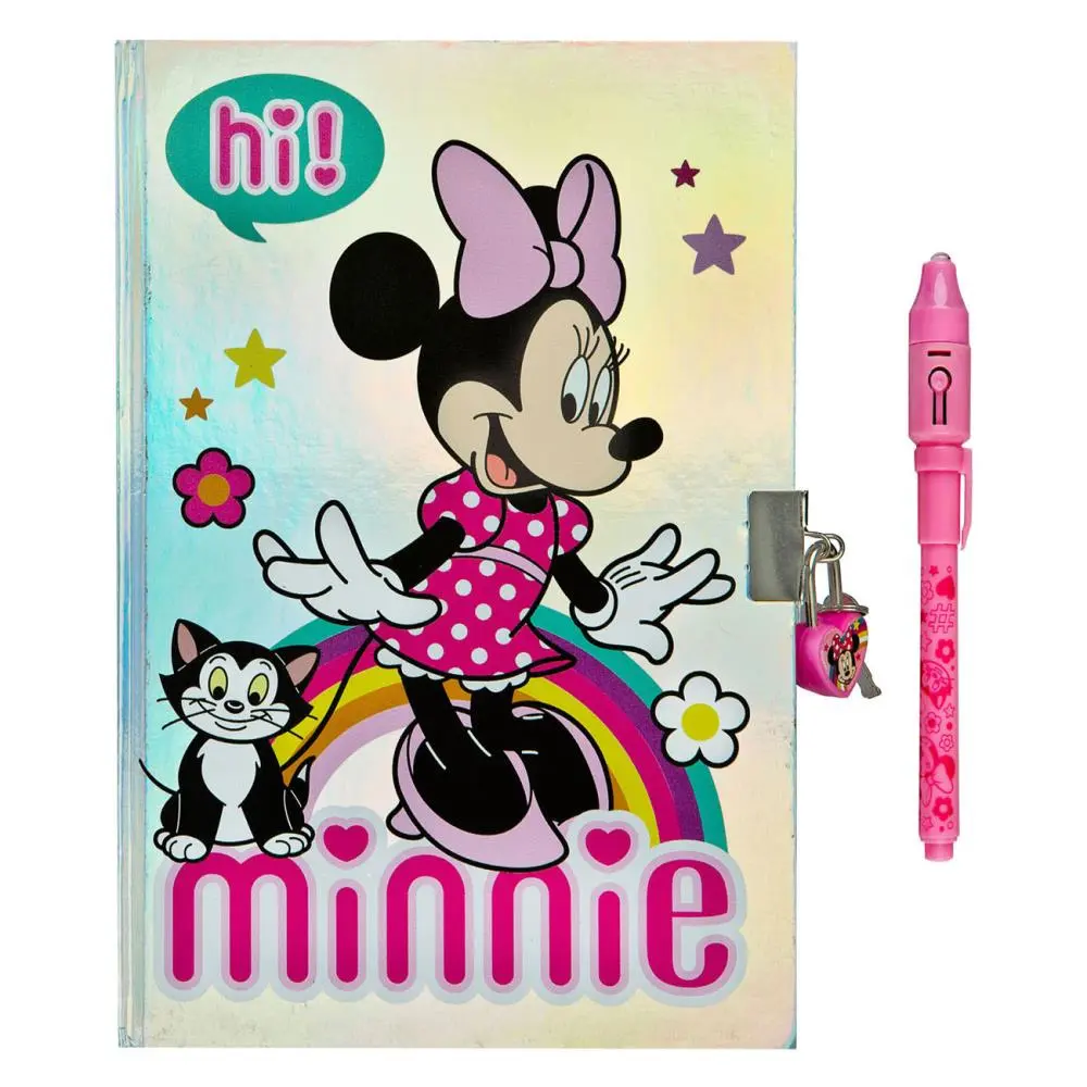 Conjunto Diário c/ Caneta Mágica Rosa "Hi" - Minnie