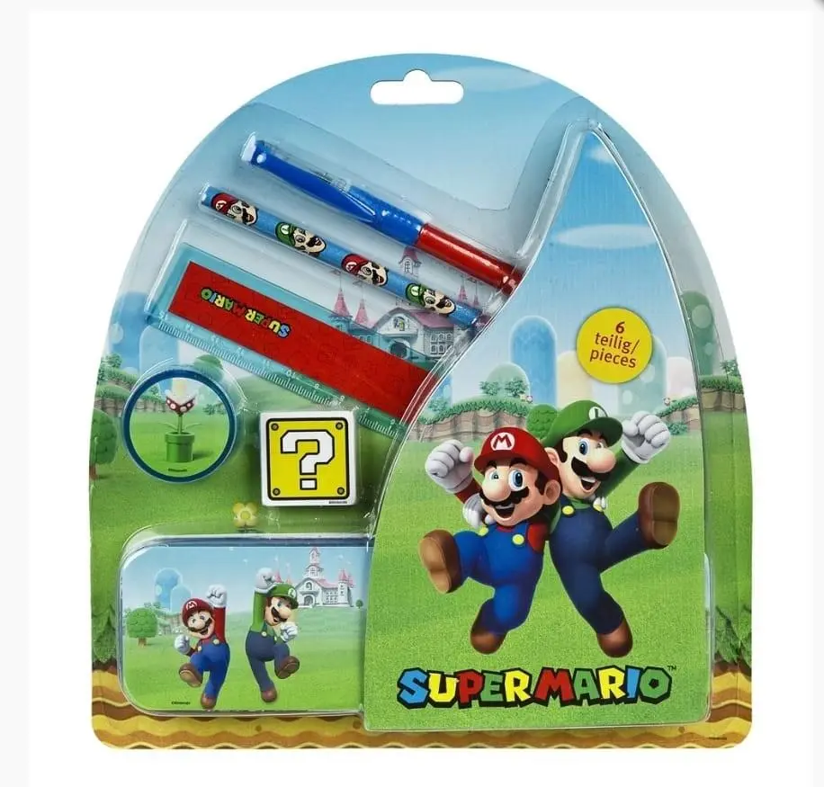 Conjunto de Escrita (6 pcs)  - Super Mario