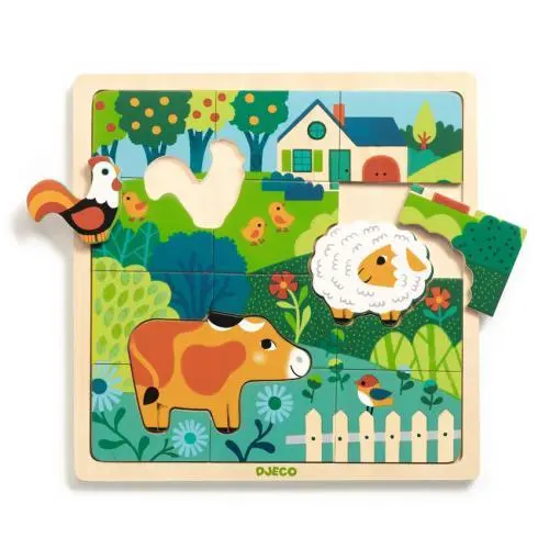 Puzzle Animais da Quinta - Puzzlo Farm - Djeco