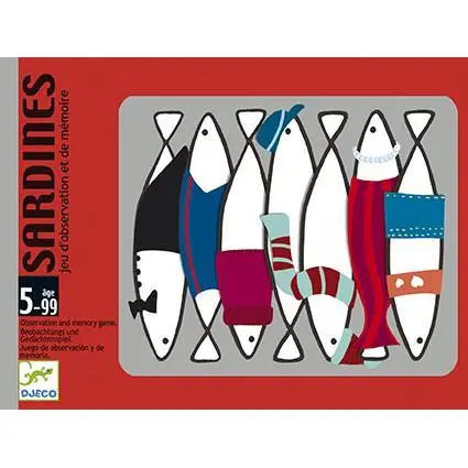 Jogo de Cartas de Observação e Memória - Sardines - Djeco